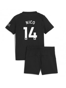 Manchester City Nico Gonzalez #14 Replika Borta Kläder Barn 2025-26 Kortärmad (+ byxor)